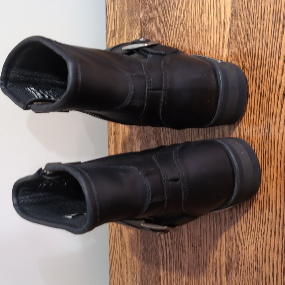 XElement Mens Black Leather Ankle Boots Size 10.5 - Picture 4 of 12